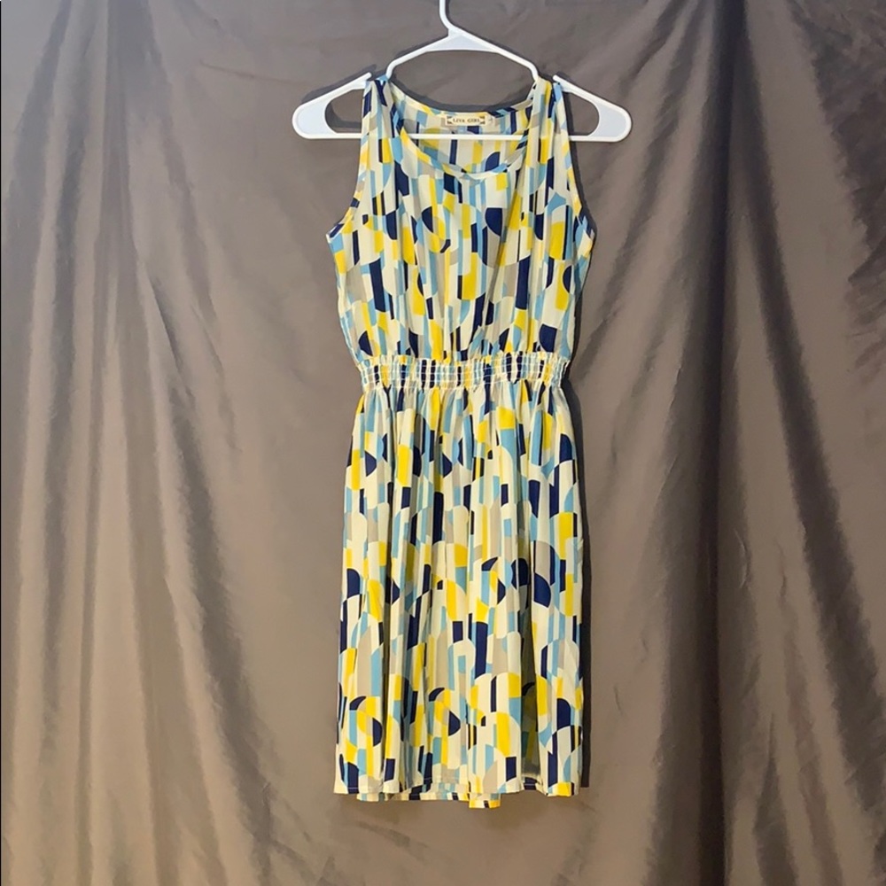 Blue/yellow/white Dress